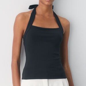 NWT | Aritzia Contour Black Optimum Halter Top | Size: XS